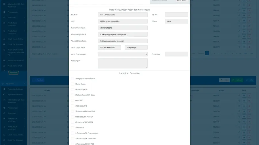 Sistem Informasi Manajemen Pajak Bumi Dan Bangunan Web: Manajemen Siklus Piutang, Cetak Massal, dan Rekonsiliasi Perbankan