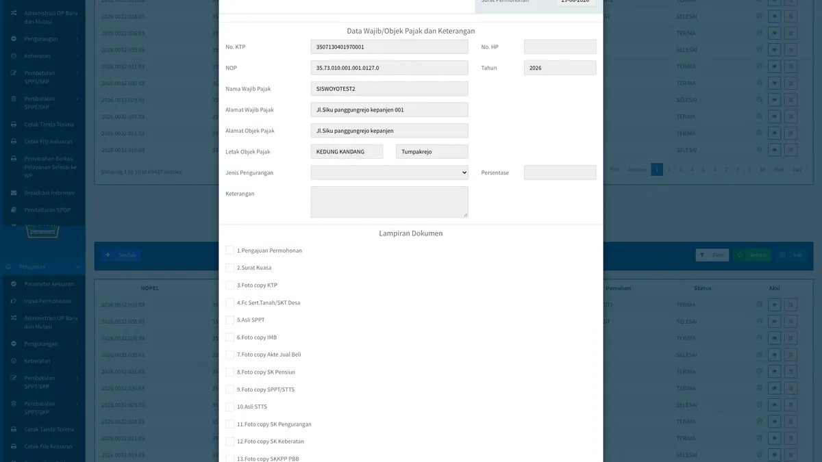 Sistem Informasi Manajemen Pajak Bumi Dan Bangunan Web: Manajemen Siklus Piutang, Cetak Massal, dan Rekonsiliasi Perbankan